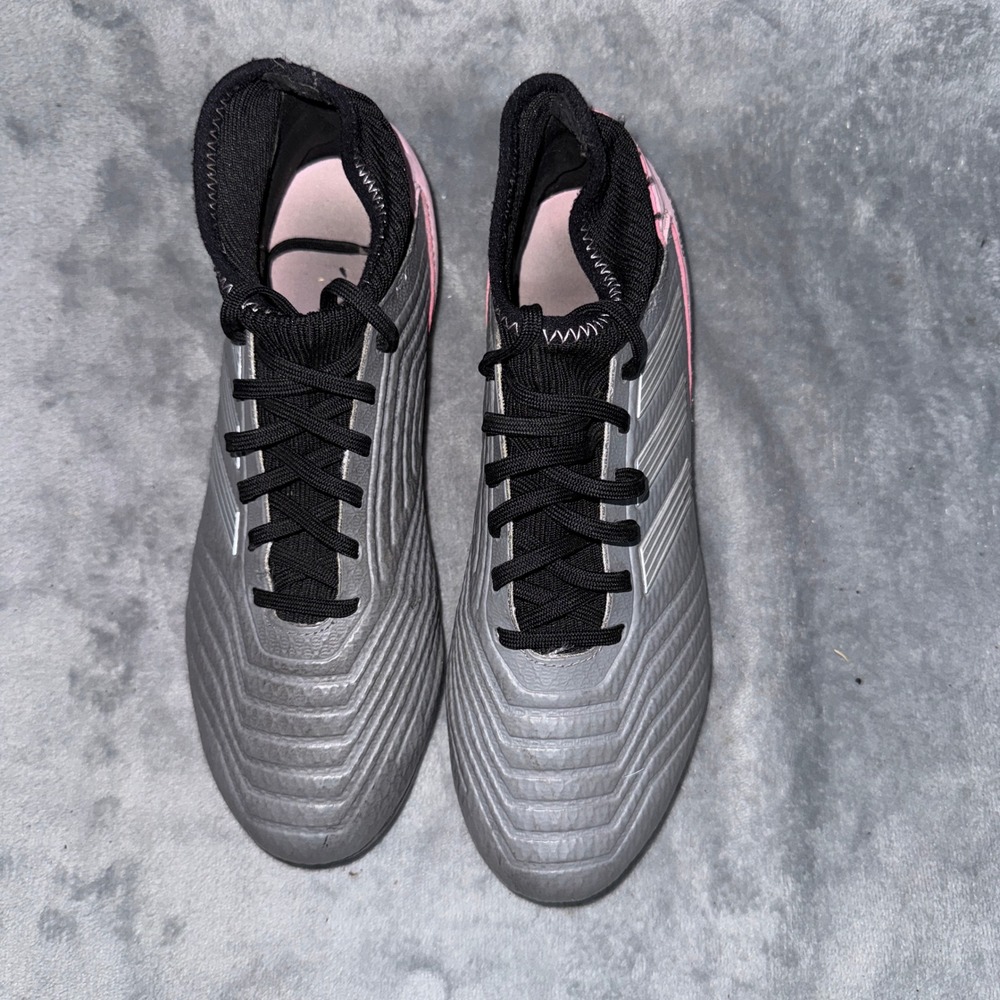 Adidas Mens Predator 19.3 FG Soccer Cleats 7.5 Grey Pink Primemesh F97528